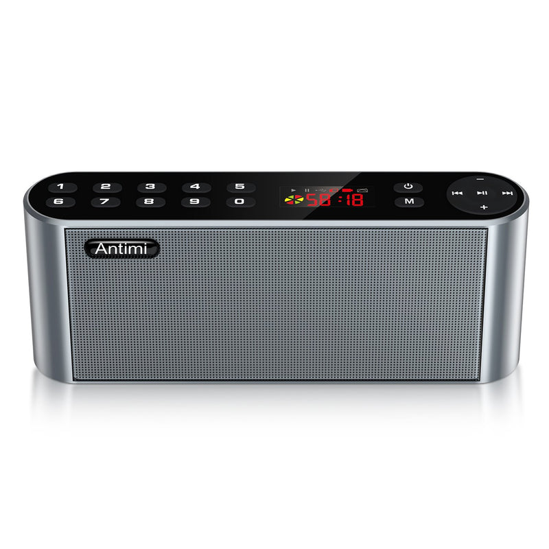 Antimi Bluetooth/FM Radio/MP3 Player Portable Wireless Speaker (Black) Black - LeoForward Australia