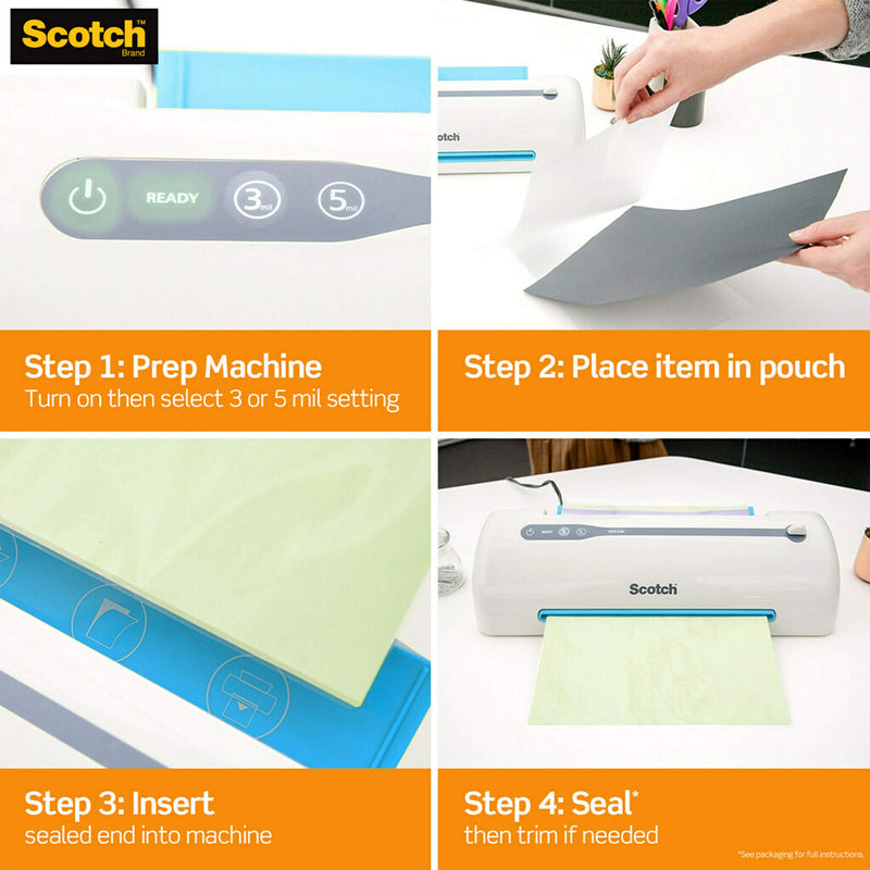  [AUSTRALIA] - Scotch Thermal Laminating Pouches, 5 Mil Thick for Extra Protection, Professional Quality, 5 x 7-Inches, 20-Pouches (TP5903-20),Clear