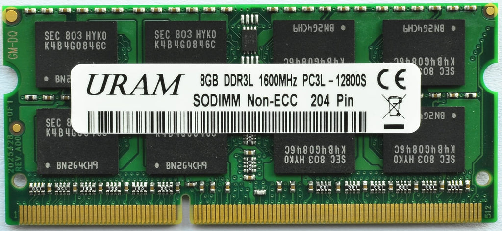  [AUSTRALIA] - URAM DDR3 DDR3L 8GB(Single) RAM 1600MHz (Compatible with 1333MHz or 1066MHz) 2RX8 PC3L-12800S PC3 12800 1.35V SODIMM 204 Pin Samsung Chip Memory for Laptop/Notebook and All-in-One Computer Upgrade