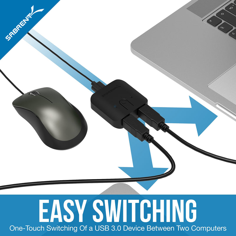  [AUSTRALIA] - SABRENT USB 3.0 Sharing Switch for Multiple Computers and Peripherals LED Device Indicators (USB-SW30)