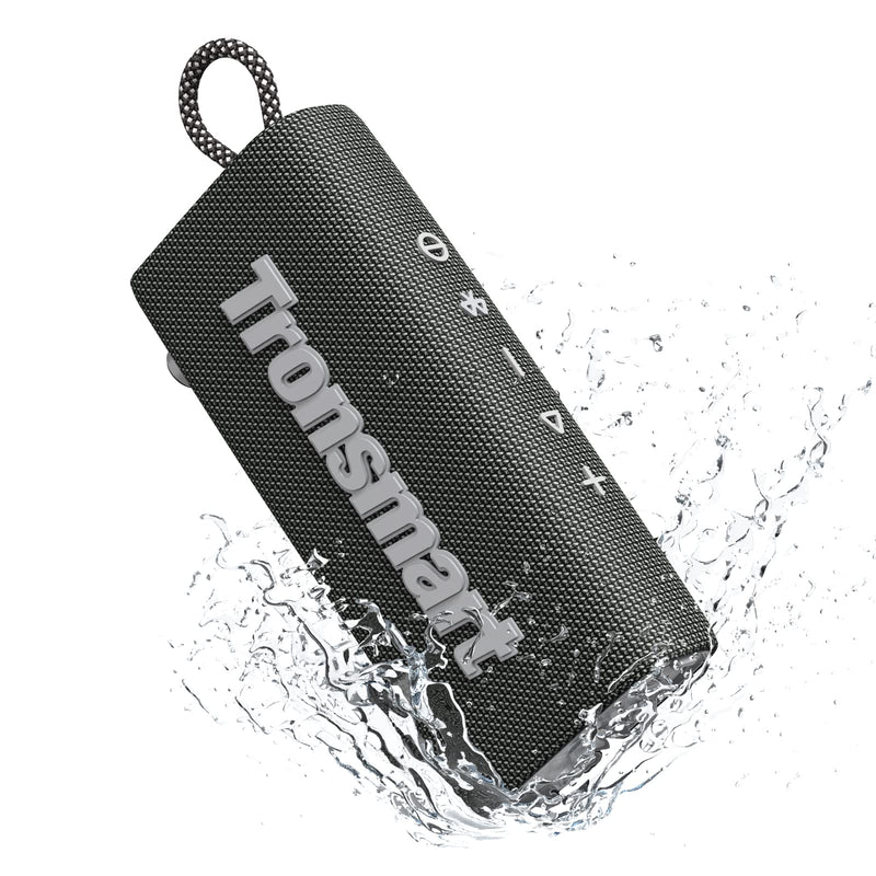  [AUSTRALIA] - Portable Bluetooth Speaker, Tronsmart Trip Wireless Waterproof Speaker with 10W Output, Bluetooth 5.3, IPX7 Waterproof, 20H Playtime, Built-in Mic (Black) Black