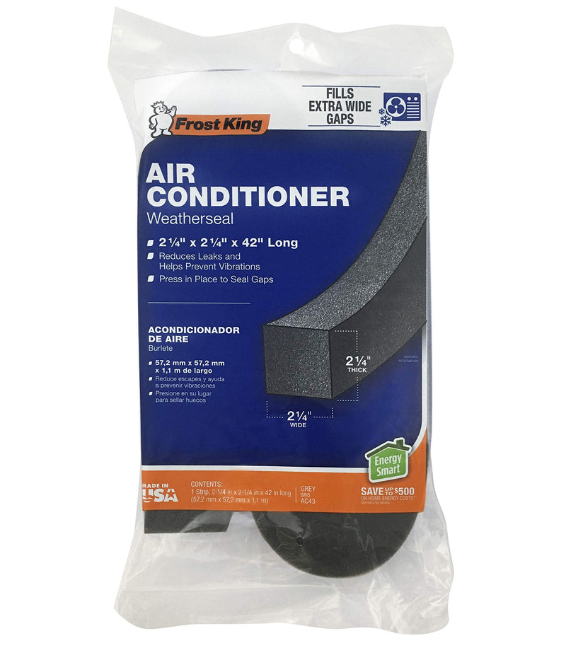  [AUSTRALIA] - Frost King AC43H Air Conditioner Weatherseal Tape, 2-1/4 by 42-Inch, 2-1/4" W, 2-1/4" T, L, Dark Gray 2-1/4" W, 2-1/4" T, 42" L, Dark Gray