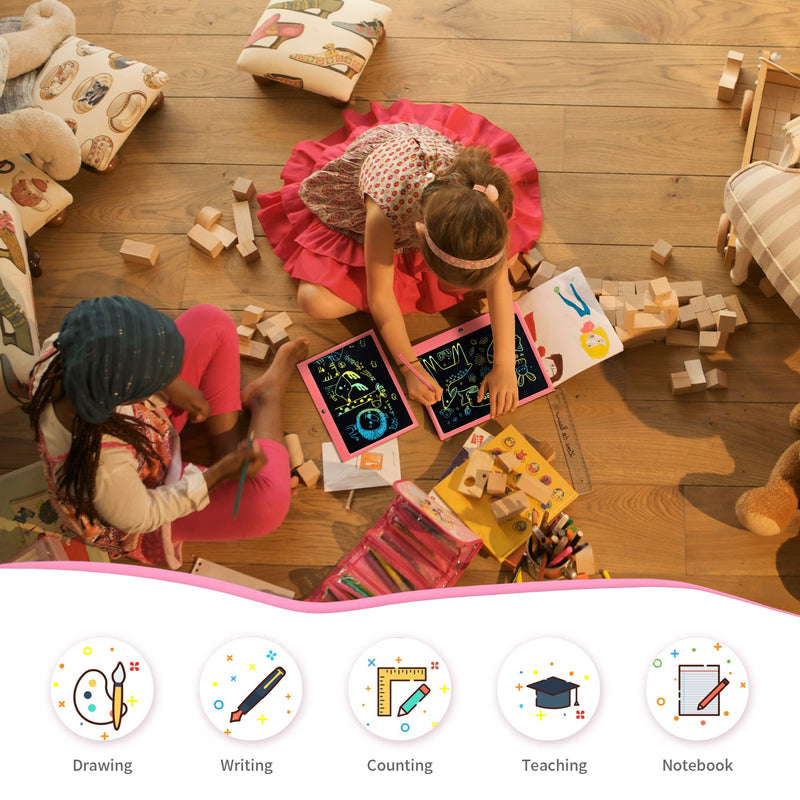  [AUSTRALIA] - LCD Writing Tablet for Kids, 15 Inch Colorful Electronic Doodle Board for Kids Age 3+ Toys Christmas Birthday Erasable Drawing Tablet Toddler Learning Toys pink