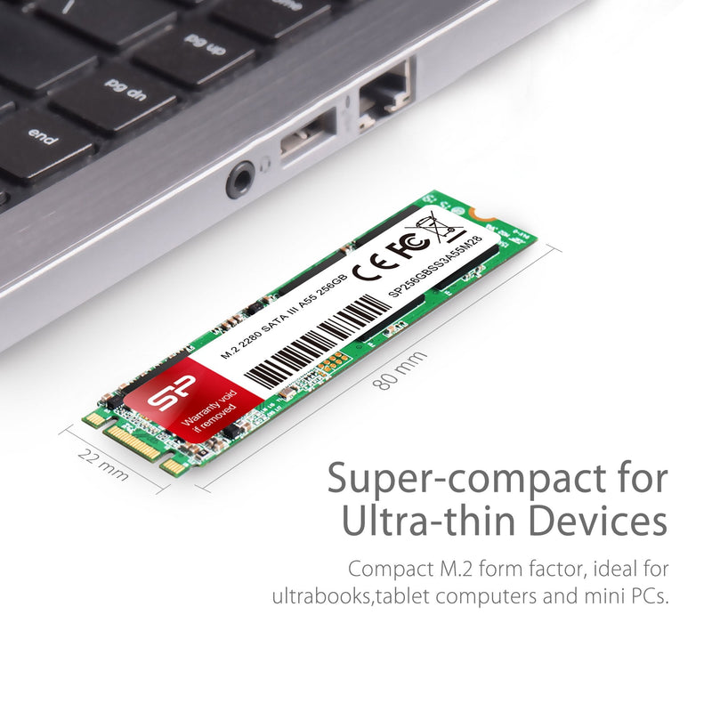  [AUSTRALIA] - Silicon Power 2-Pack 256GB A55 M.2 SSD SATA III Internal Solid State Drive 2280 256GB x2 2280 M.2 SATA