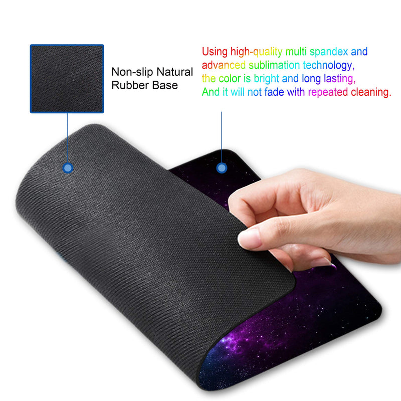 Shalysong Mouse pad Small Computer Mouse pad with Personalized Galaxy Design Office Non-Slip Rubber Mousepad - LeoForward Australia