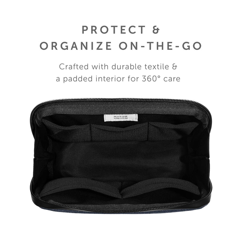  [AUSTRALIA] - Native Union Stow Lite Organizer – Minimalist Travel Pouch for Everyday Accessory Storage & Protection – Stores Cables, Chargers & More (Indigo) Indigo