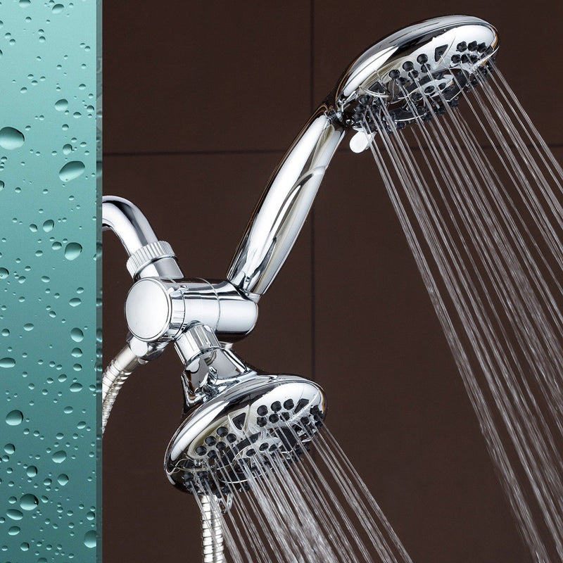 AquaDance High Pressure 3-way Twin Shower Combo Lets You Enjoy Two 4.15" 6-Setting Showers Separately or Together! Officially Independently Tested to Meet Strict US Quality & Performance Standards! - LeoForward Australia