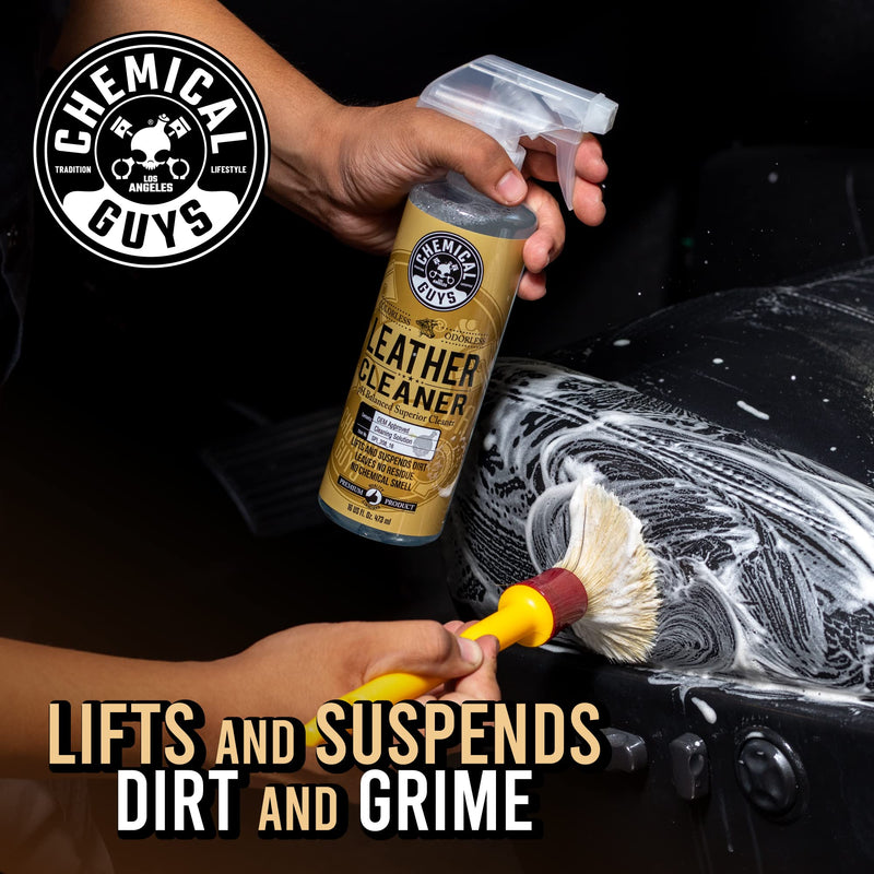  [AUSTRALIA] - Chemical Guys SPI_109_04 Leather Cleaner and Conditioner Complete Leather Care Kit for Use on Car Interiors, Leather Apparel, Furniture, Shoes, Boots, Bags & More (2 - 4 fl oz Bottles)