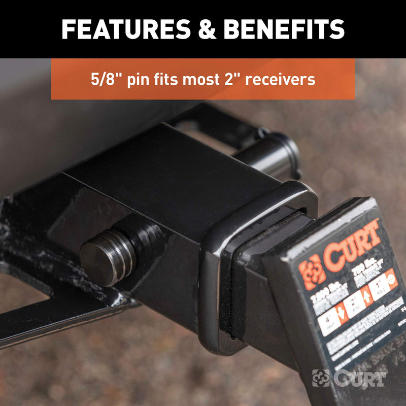  [AUSTRALIA] - CURT 23518 Black Trailer Hitch Lock, 5/8-Inch Pin Diameter, Fits 2-Inch Receiver