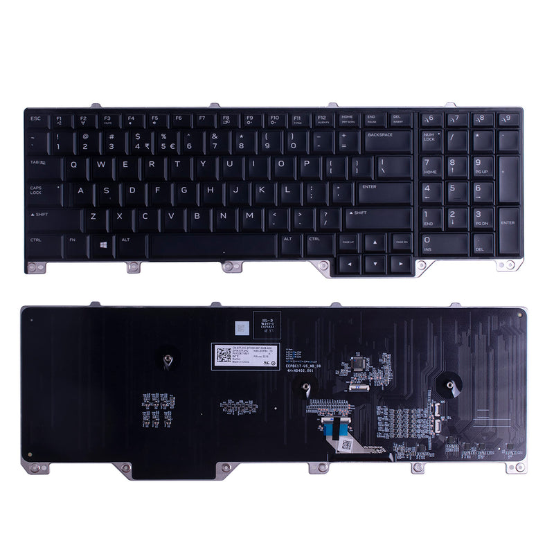  [AUSTRALIA] - New US Layout Per Key RGB Backlit Keyboard Replacement for Dell Alienware 17 R5 Area 51M P38E 2019 44RC9 044RC9 WYFCV 0WYFCV