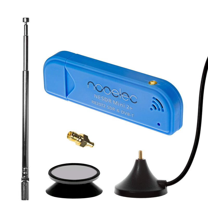  [AUSTRALIA] - Nooelec NESDR Mini 2+ 0.5PPM TCXO RTL-SDR & ADS-B USB Receiver Set w/Antenna, Suction Mount & Female SMA Adapter. RTL2832U & R820T2 Tuner. Low-Cost Software Defined Radio