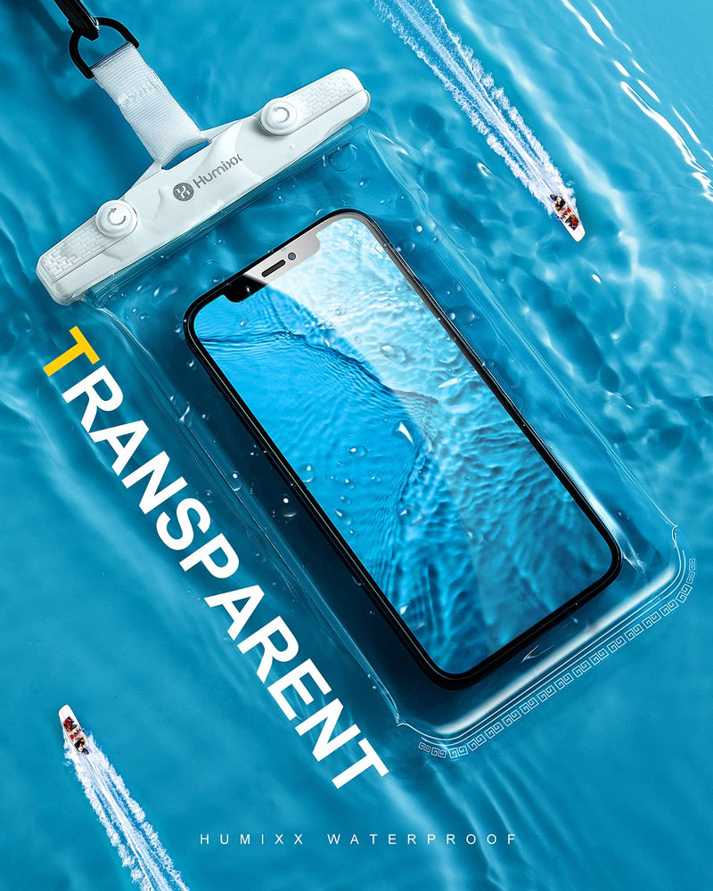  [AUSTRALIA] - Universal Waterproof Case, Humixx IPX8 Waterproof Phone Pouch for Swimming Lanyard Pouch Protector Perfect Underwater Photography Compatible for iPhone Samsung Up to 7.0 inch Cellphone Dry Bag-2 Pack