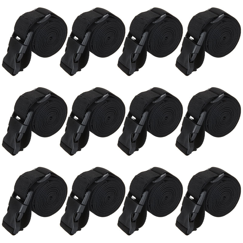  [AUSTRALIA] - 12Pcs 1"x95" Utility Straps with Quick Release Buckle Adjustable Nylon Strap Buckle Packing Straps Lashing Straps Tie Down Straps for Backpack, Luggage Rack, Sleeping Bags