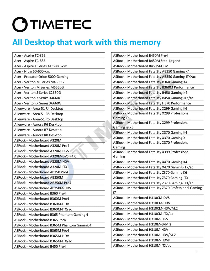  [AUSTRALIA] - Timetec 16GB KIT(2x8GB) DDR4 2666MHz PC4-21300 Unbuffered Non-ECC 1.2V CL19 1Rx8 Single Rank 288 Pin UDIMM Desktop PC Computer Memory RAM Module Upgrade (16GB KIT(2x8GB)) 16GB KIT(2x8GB)