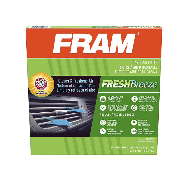 Fram Fresh Breeze Cabin Air Filter with Arm & Hammer Baking Soda, CF10936 for BMW Vehicles - LeoForward Australia