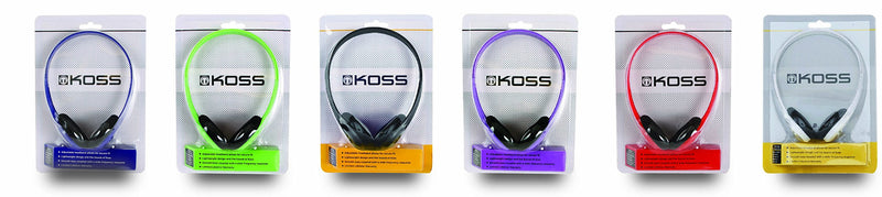 Koss KPH7 Lightweight Portable Headphone, Black Standard Packaging - LeoForward Australia