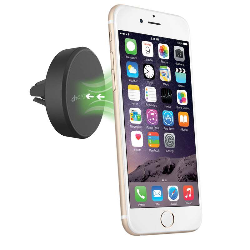  [AUSTRALIA] - CHARGEWORX Universal Magnetic Phone Holder for Car Vents|Car Accessories, Magsafe Car Mount w. Rubberized Base & 360 Rotation|Magnetic Phone Mount for Car|Fits All Smartphone, Tablet & Smart Devices