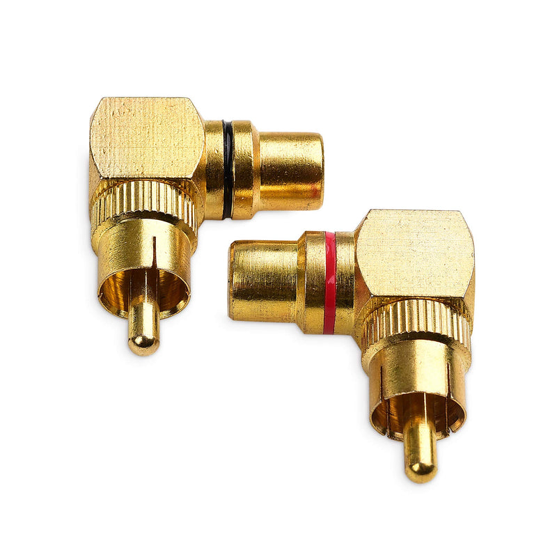  [AUSTRALIA] - Cable Matters 2-Pack Right Angle RCA Adapter, 90 Degree RCA Adapter