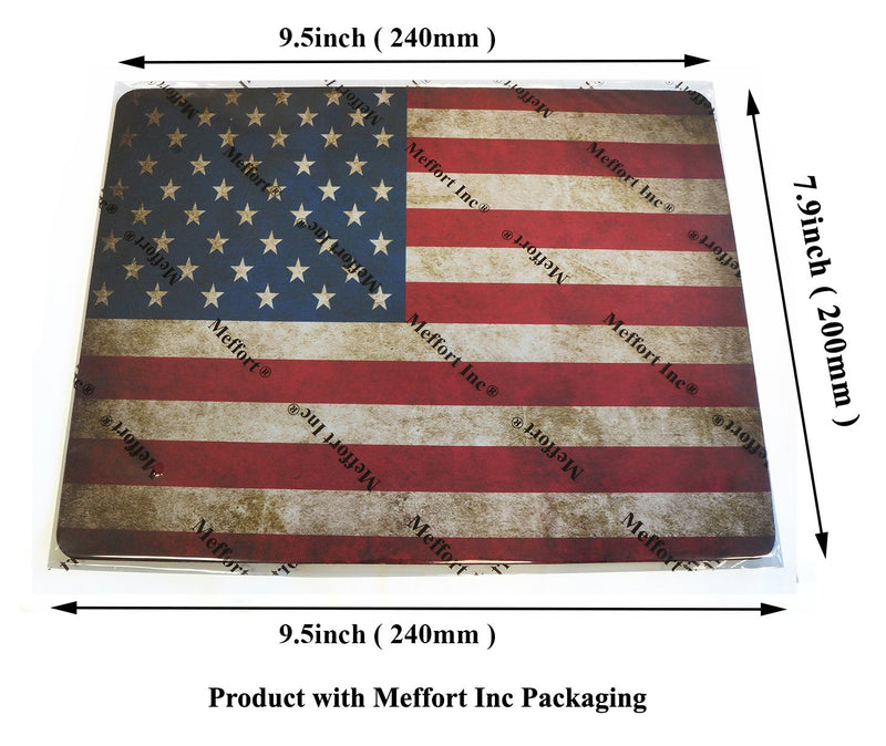 Meffort Inc Standard 9.5 x 7.9 Inch Mouse Pad - American Flag - LeoForward Australia