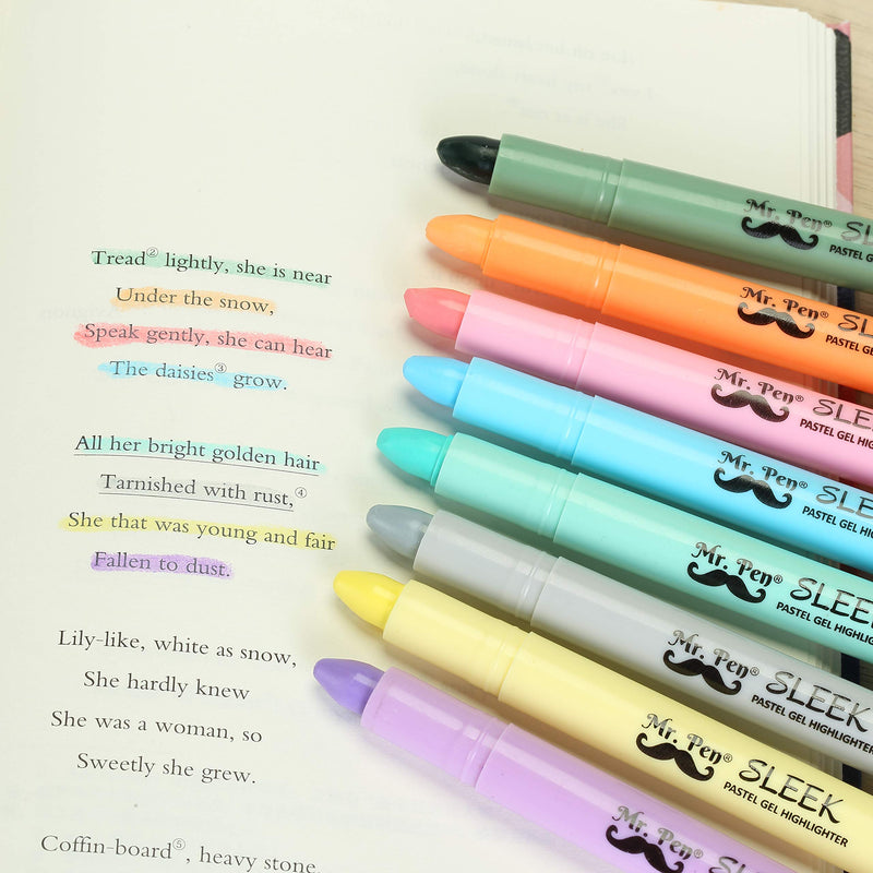 Mr. Pen- Gel Highlighters, Bible Highlighter, Pack of 12, No Bleed  Highlighter, Dry Highlighter, Highlighters Assorted Color, Bible Journaling