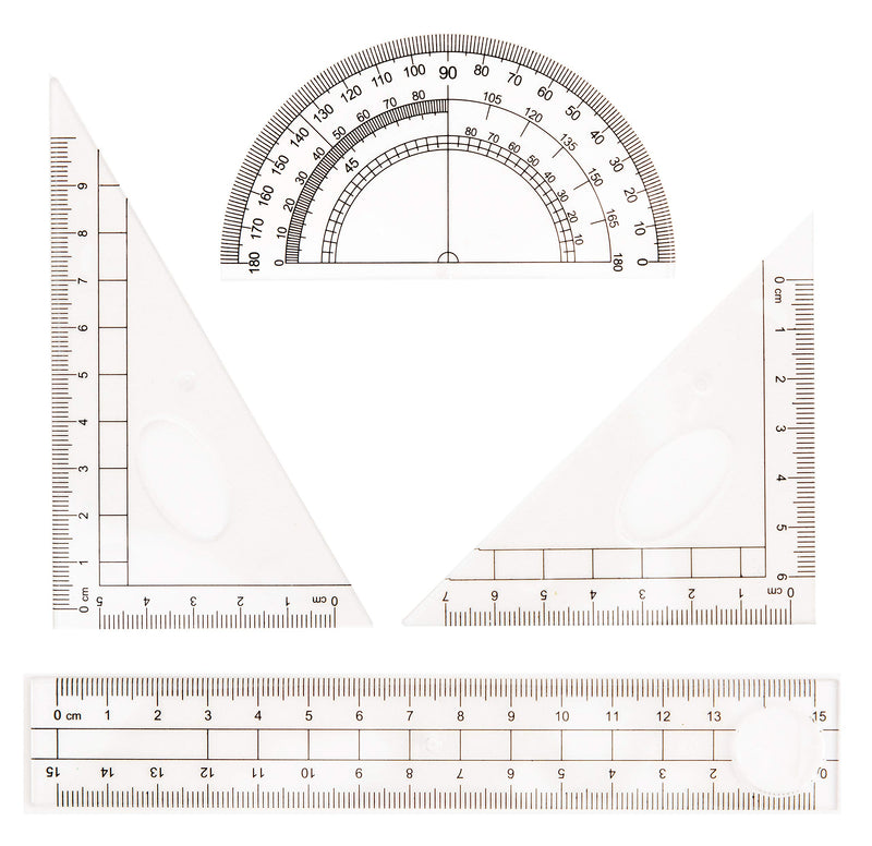 YBoCH Compass Set 7 Pieces Math Geometry Kit with Shatterproof Storage Box-Compass, Protractor, Rulers, Pencil Lead Refills, Pencil, Eraser for Students and Engineering Drawing - LeoForward Australia