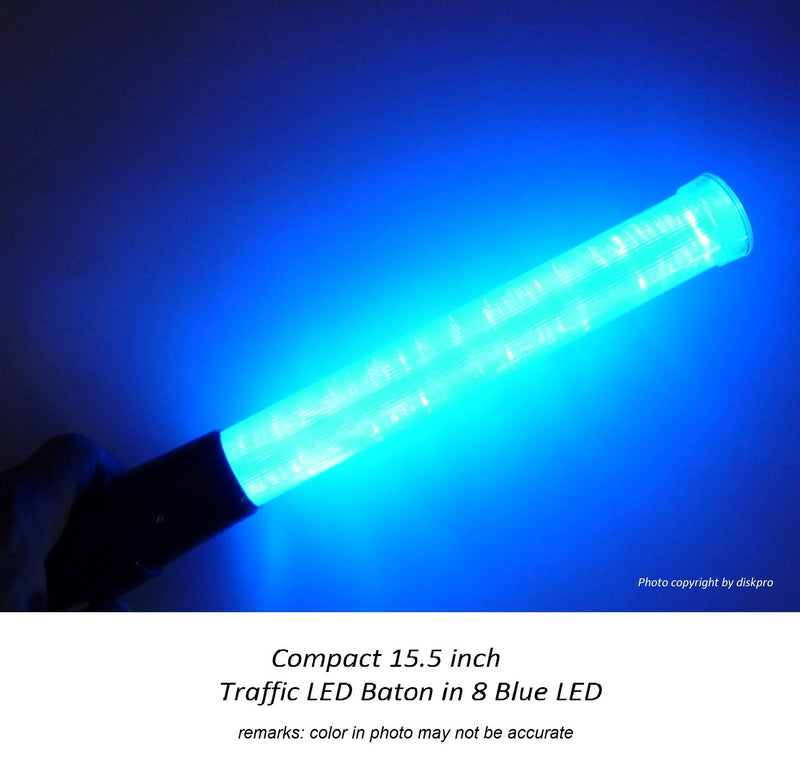 Diskpro, 15.5 inch LED Baton Light, in 8 Blue LED with Two Flashing modes, 2 C-size batteries required. - LeoForward Australia