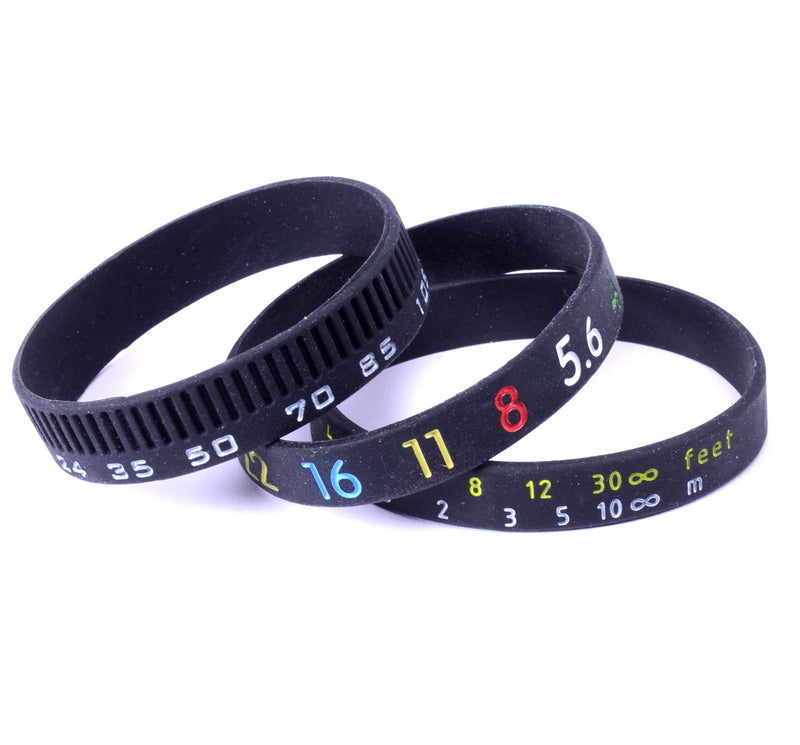  [AUSTRALIA] - DSLRKIT Photographer's Wristband Set Stop Lens Zoom Creep (Aperture+Focus+Focal Length)