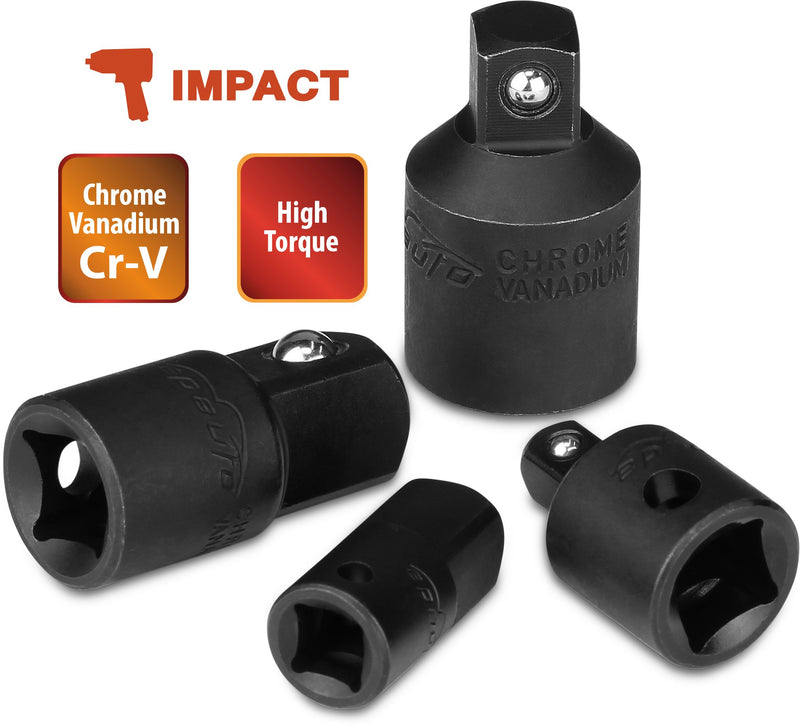  [AUSTRALIA] - 4 Pieces - EPAuto Impact Socket Adapter and Reducer Set, Cr-V