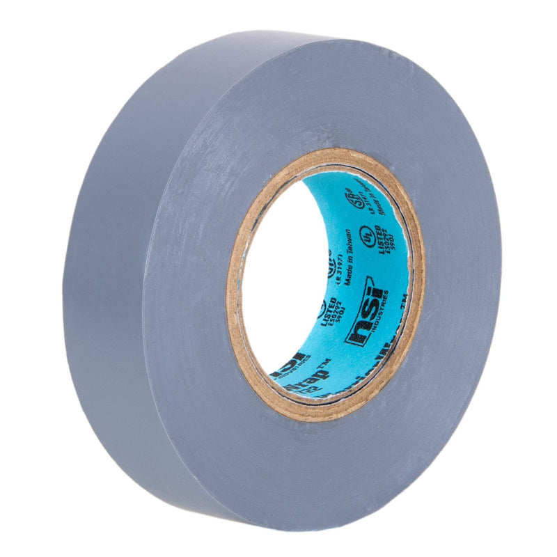  [AUSTRALIA] - NSi Industries WarriorWrap Select 3/4 in. x 60 ft. 7 mil Vinyl Electrical Tape, Gray (WW-722-GY)