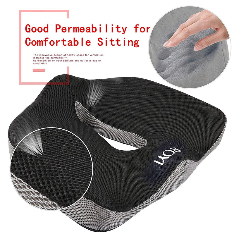  [AUSTRALIA] - Memory Foam Seat/Chair Cushion for Relieves Back, Sciatica Pain，Tailbone Pain,Coccyx , Degenerating Disc , Orthopedic , Osteoarthritis , Sacrum , Prostate Cushion, Low Back Pain Cushion，Hip Shaping