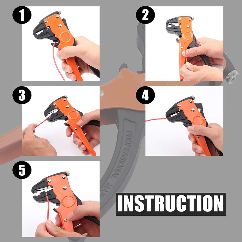  [AUSTRALIA] - Wire Stripper,Yangoutool Automatic Wire Stripping Tool and Wire Stripper Tool 2 In 1 for Flat Ribbon Wire and Electrical or Automotive Repair