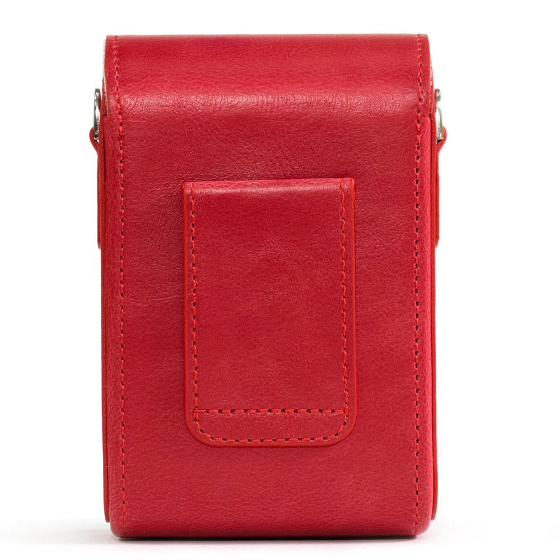  [AUSTRALIA] - MegaGear Leather Camera Case with Strap Compatible with Nikon Coolpix A1000, A900 Red