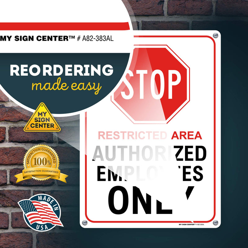  [AUSTRALIA] - Authorized Personnel Only Restricted Area Sign, 10” x 14” Industrial Grade Aluminum, Easy Mounting, Rust-Free/Fade Resistance, Indoor/Outdoor, USA Made by MY SIGN CENTER