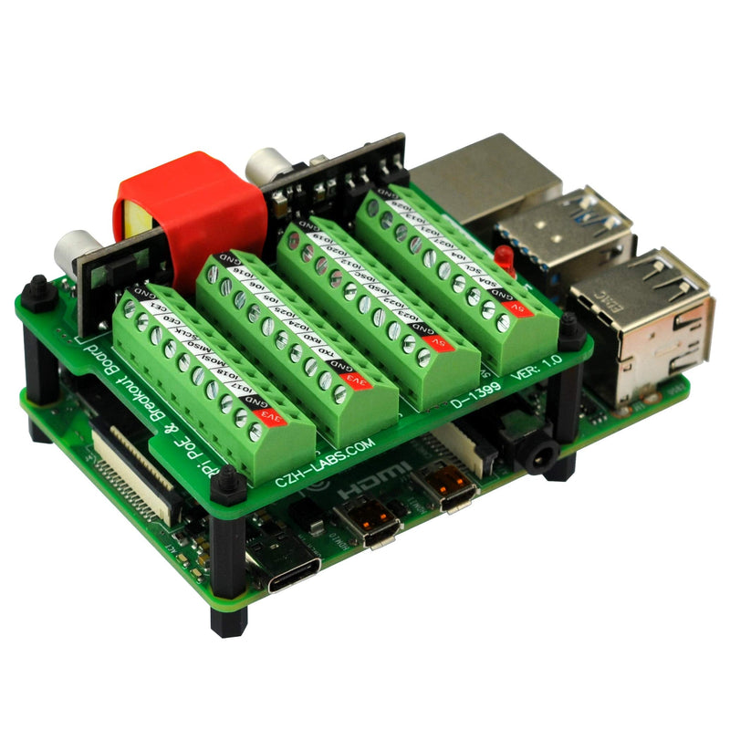  [AUSTRALIA] - RPi PoE & Terminal Block GPIO Breakout Board Module for Raspberry Pi