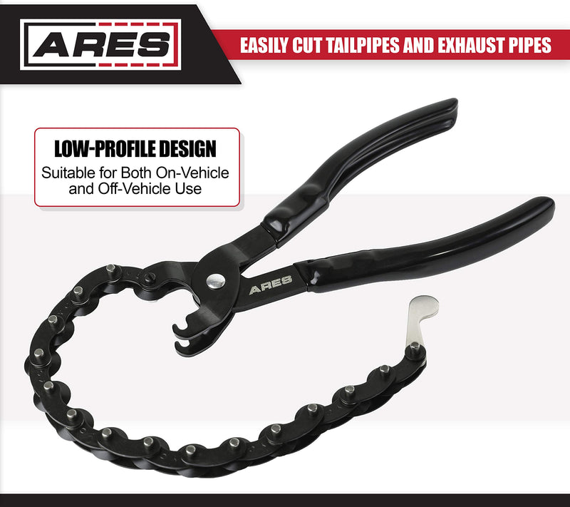  [AUSTRALIA] - ARES 15009 - Exhaust Pipe Cutter - Cuts 3/4-Inch to 3 1/4-Inch Tailpipes and Exhaust Pipes - 15 Blades Require Only 1/4 Turn for Finished Cut - Suitable for On- and Off-Vehicle Use
