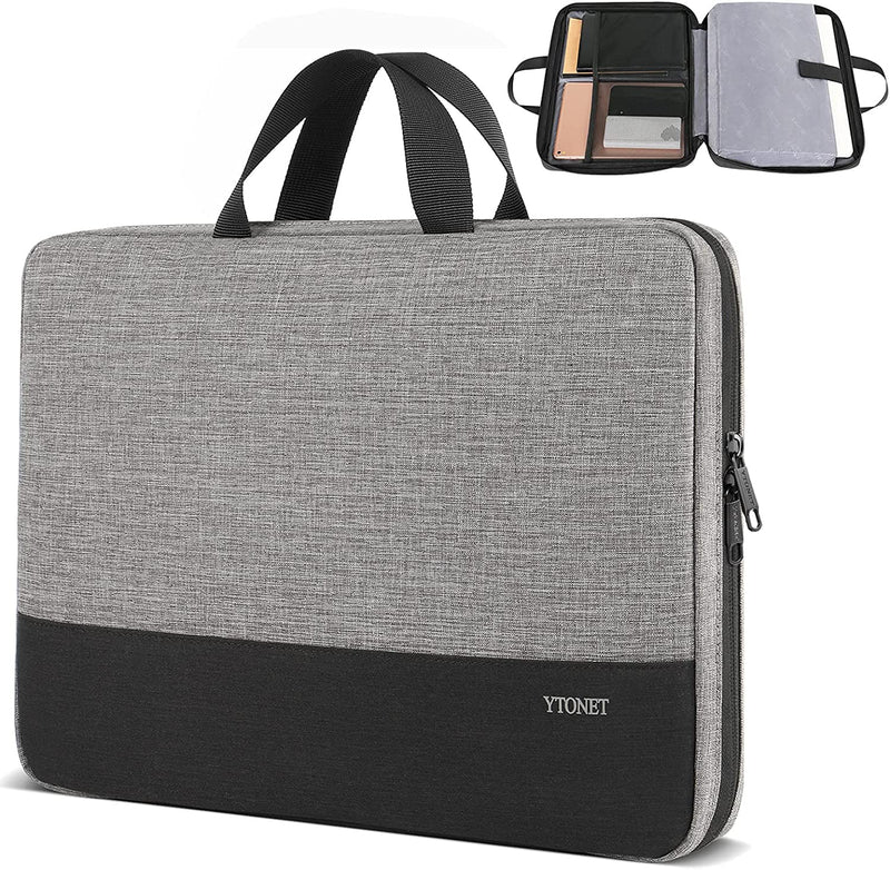  [AUSTRALIA] - Ytonet Laptop Sleeve Case, 11.6 Inch Chromebook Case for Men Women, Water Resistant Slim Laptop Cover Computer Carrying Case with Handle, Compatible with MacBook, HP, Dell, Acer, Asus, Lenovo, Grey 11-11.6 in