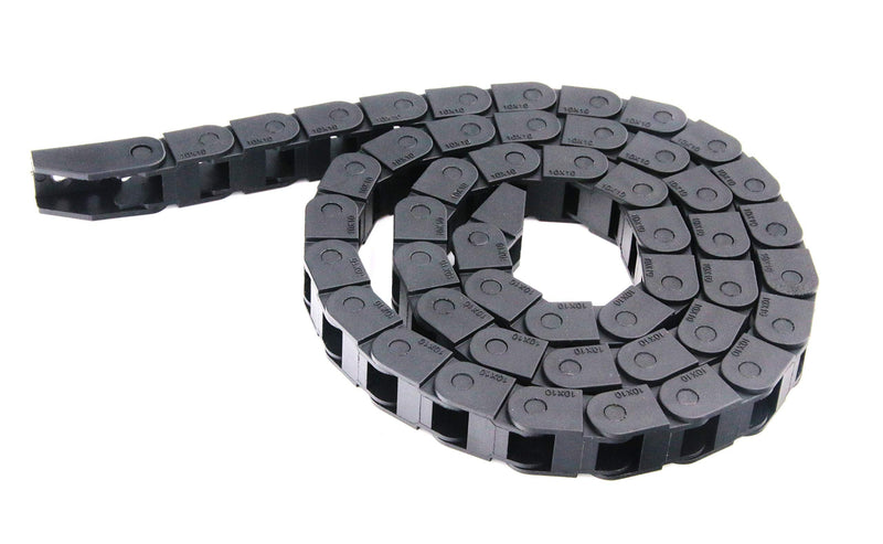  [AUSTRALIA] - 1m Black Plastic Drag Chain Cable Carrier for CNC Router Mill (10mm x 10mm) 10mm x 10mm