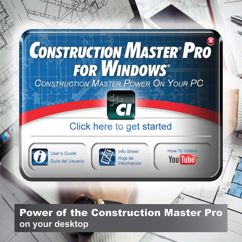 Calculated Industries 4111 Construction Master Pro Software (CD) for Windows | Calculates Construction Math on Your PC | Estimates and Layouts as Handy Pop-up Program - LeoForward Australia