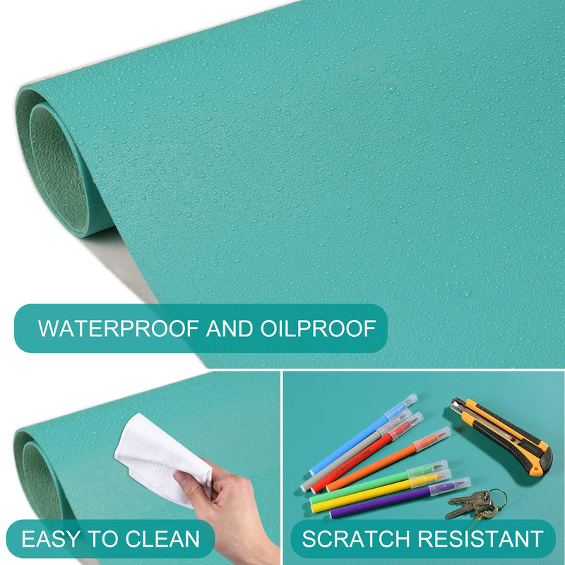  [AUSTRALIA] - Non-Slip Desk Pad (23.6 x 13.7"), Waterproof Mouse Pad, PU Leather Desk Mat, Office Desk Cover Protector, Desk Writing Mat for Office/Home/Work/Cubicle (Dark Cyan) B-dark Cyan 23.6“ x 13.7"