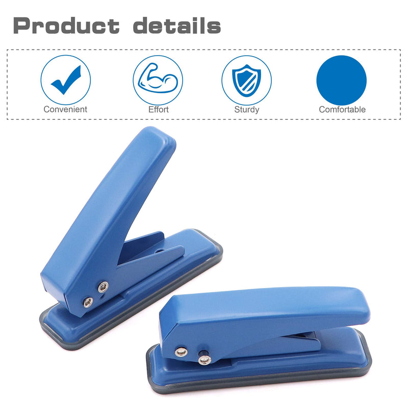  [AUSTRALIA] - Jeemitery Low Force Hole Punch, 20 Sheets Punch Capacity, 1/4" Holes, Hole Puncher, Paper Punch Hand Punch with Skid-Resistant Base for Paper, Chipboard, Thin Metal, Craft Paper and Art Project