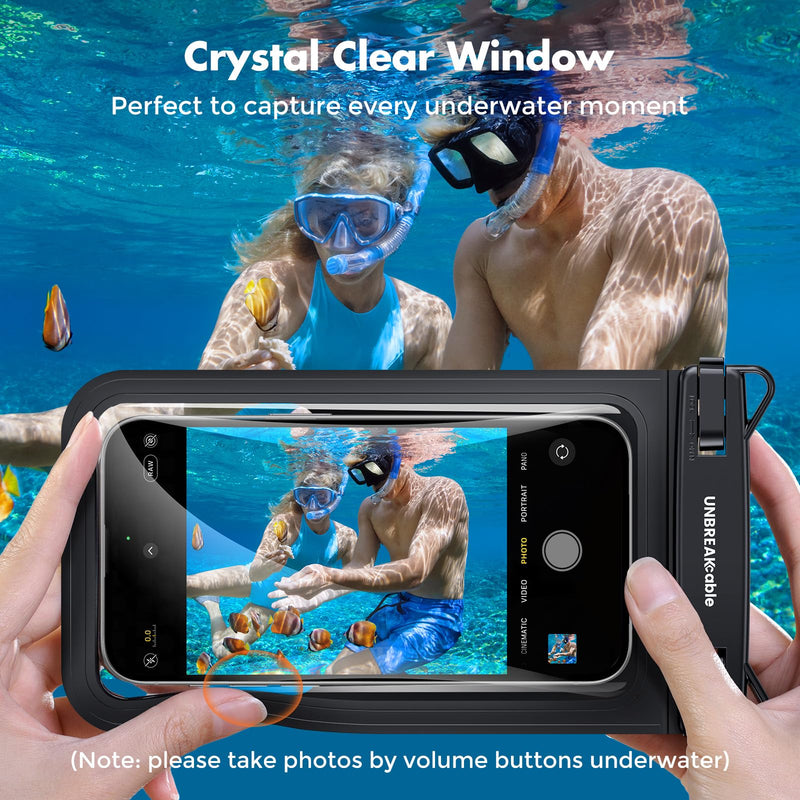  [AUSTRALIA] - UNBREAKcable Waterproof Phone Pouch, Double Capacity IPX8 Waterproof Phone Case [2-Pack, Up to 7''] Underwater Dry Bag for Vacation Beach Swimming for iPhone 14 13 12 Pro Max Mini, Samsung S23 & More