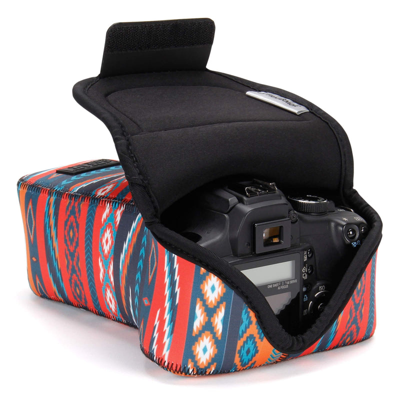  [AUSTRALIA] - USA GEAR DSLR Camera Case and Zoom Lens Camera Sleeve (Southwest) with Neoprene Protection, Holster Belt Loop and Accessory Storage - Compatible with Canon, Nikon, Sony, Olympus, Pentax and More Southwest
