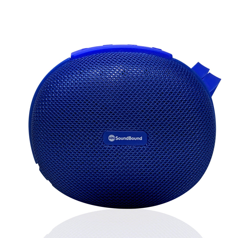 Portable Speaker, Wireless, Built in Strap, Wrap Around Hand, Rubberized Design, Excursion Pro Round Wireless- Blue - LeoForward Australia