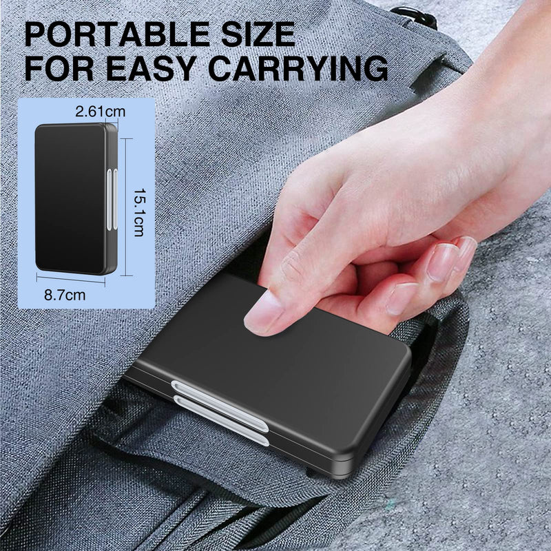  [AUSTRALIA] - HEIYING SD Card Holder for Memory SD Card and Micro SD Card, Portable SD SDHC SDXC Micro SD Card Holder Case with 40 SD Cards Slots & 40 Micro SD Cards Slots. Black