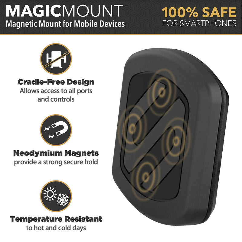  [AUSTRALIA] - Scosche MAGVM2B Magnetic Cell Phone Holder Mount For Car - Universal With All Devices - Car Phone Air Vent Mount 1 Pack
