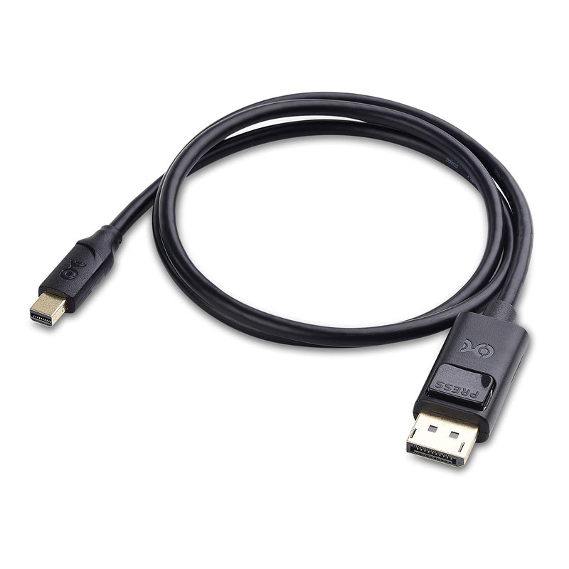  [AUSTRALIA] - Cable Matters Mini DisplayPort to DisplayPort Cable (DisplayPort to Mini DisplayPort 1.4 Cable) with 8K 60Hz Video Resolution and HDR in Black 3 Feet - Thunderbolt and Thunderbolt 2 Port Compatible