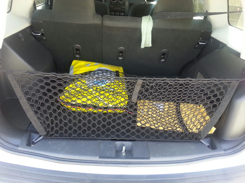  [AUSTRALIA] - Custom Install Parts Envelope Style Rear Seat Cargo Net Set of 2 Fitted for Jeep Compass Patriot Renegade 2007-2017