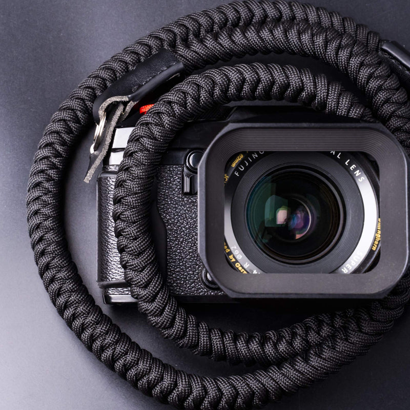 [AUSTRALIA] - Camera Neck Strap (550 Paracord) Portable Camera Shoulder Strap, For DSLR SLR Mirrorless Camera Black