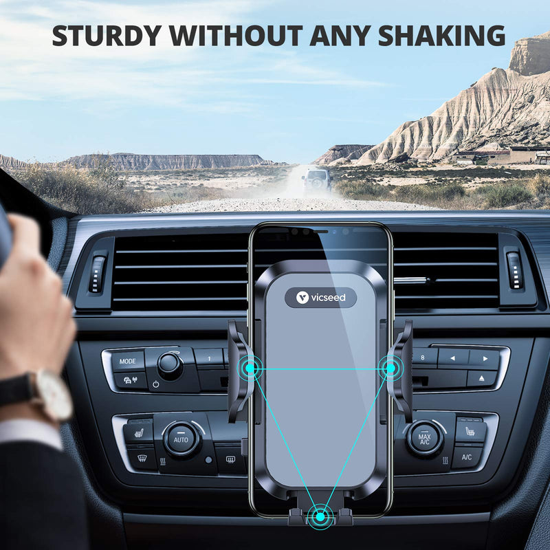 Ultra Stable Car Phone Mount, VICSEED NEWEST CD Slot & Air Vent Universal Cell Phone Holder for Car, Fit for iPhone 12 11 Pro Max SE Xs Xr X 9 8 7 Plus, Galaxy Note 10 S20 S20+ S10+ S10 Google LG Etc. - LeoForward Australia