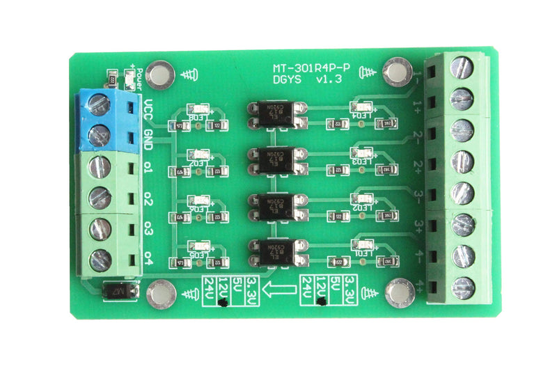 NOYITO 4-Channel Optocoupler Photoelectric Isolator Module Level Voltage Converter Module PLC Signal Converter Module PNP NPN to PNP (12V to 5V) 12V to 5V - LeoForward Australia